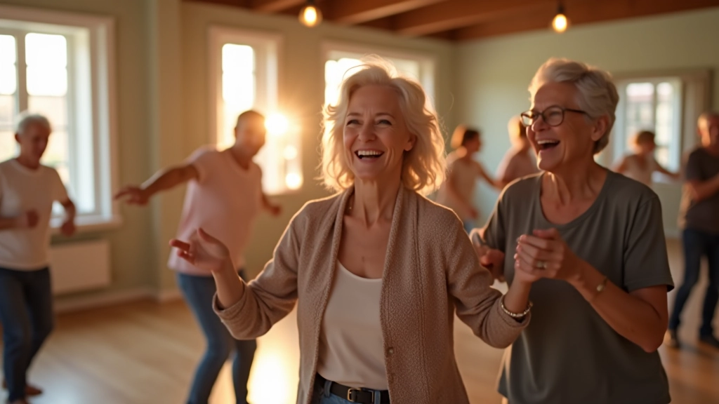 Retirees enjoying dance community activities in Estonia